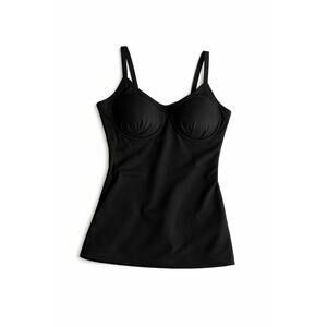 Honeylove LiftWear Body Tank Top Womens 1X Black Padded Shapewear Tummy Slimming